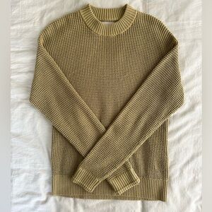 Everlane Waffle Knit Relaxed Crewneck Sweater